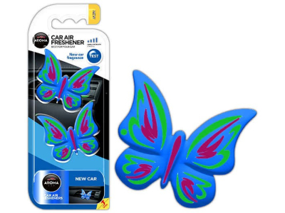 Odświeżacz powietrza AROMA FANCY SHAPES BUTTERFLY New Car
